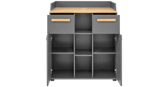 WICKELKOMMODE 89,2/100,2/70 cm - Graphitfarben/Eiche Artisan, Basics, Holzwerkstoff/Kunststoff (89,2/100,2/70cm) - My Baby Lou