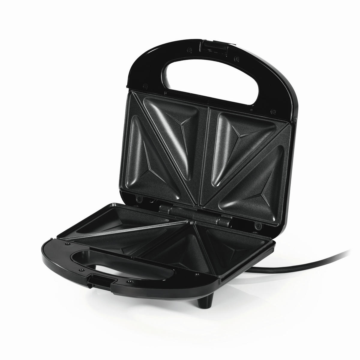 SANDWICHTOASTER GOURMETmaxx  - Schwarz, Basics, Kunststoff/Metall (21,4/21,3/8,8cm) - GOURMETMAXX
