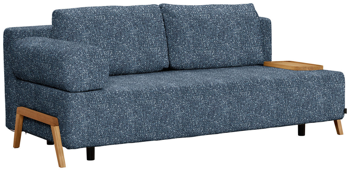 SCHLAFSOFA in Holz, Textil Blau  - Blau/Naturfarben, Design, Holz/Textil (211/88/102cm) - Niels Andersson