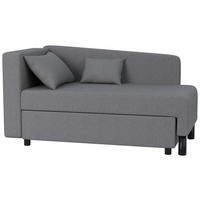 Recamier in textil gri  - negru/gri, Konventionell, plastic/textil (145/75/75cm) - Carryhome