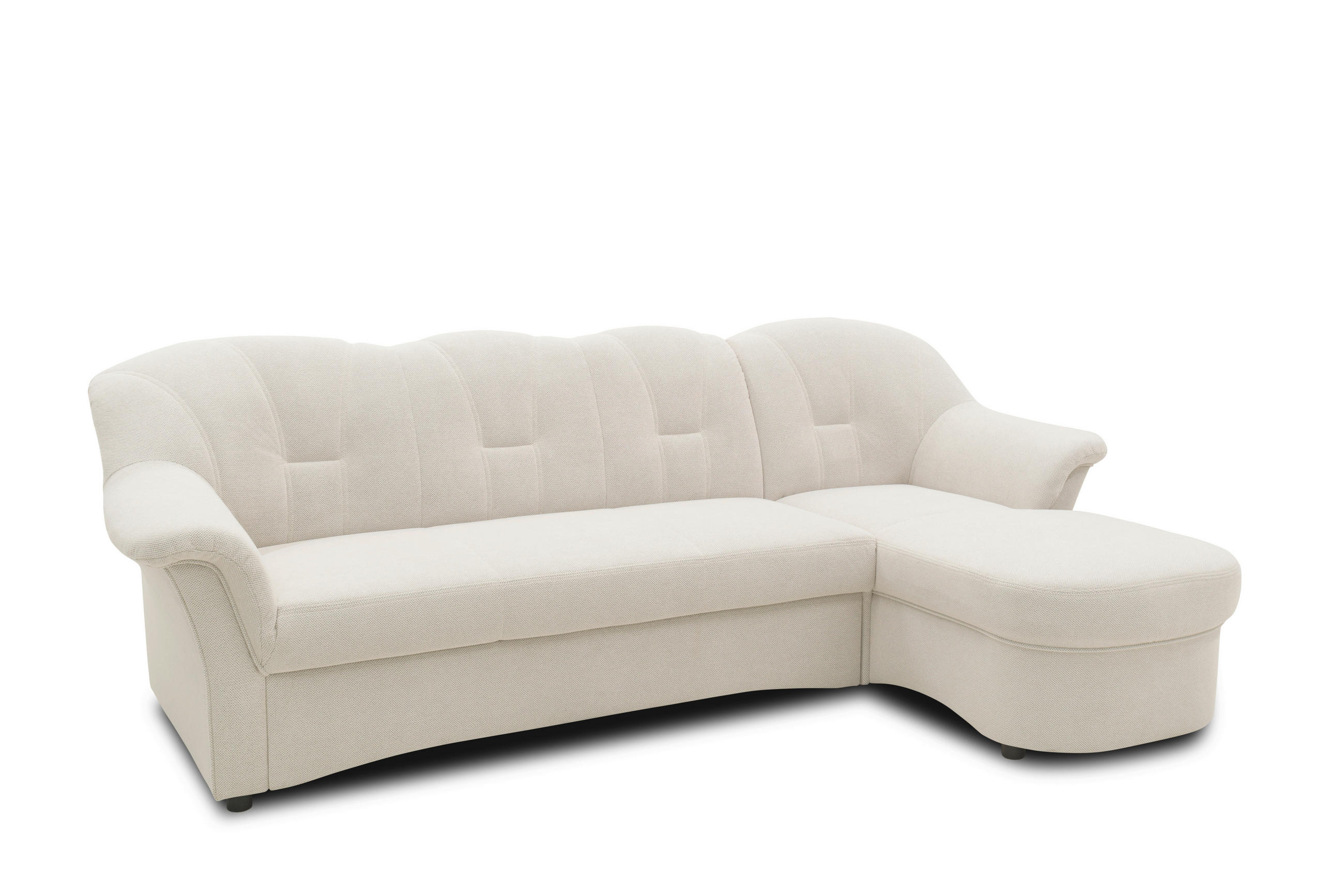 Thumbnail - Mid.you Eckschlafsofa Flores FK, Creme, Textil, 3-Sitzer, 231x142x84 cm, FSC Mix, Rücken echt, Wohnzimmer, Sofas & Couch...