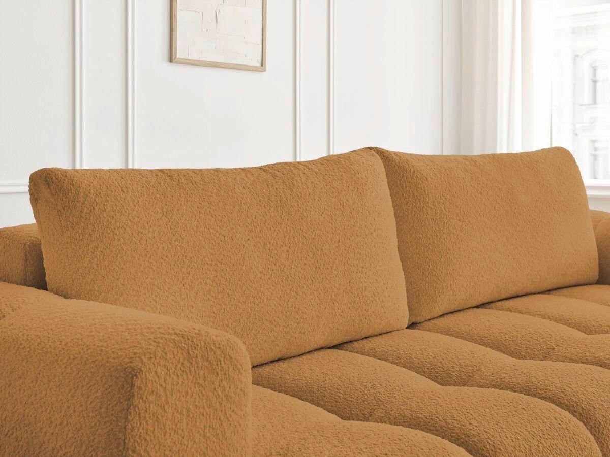 SCHLAFSOFA FUJI Bouclé Gelb  inkl.  - Gelb/Schwarz, MODERN, Kunststoff/Textil (251/113/88cm)