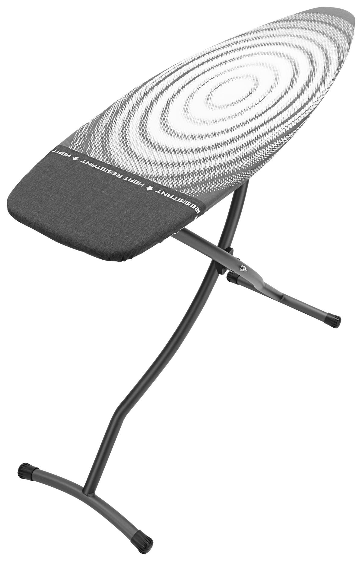 ŽEHLICÍ PRKNO - bílá/černá, Basics, textil (47/163,5/8,5cm) - Brabantia