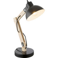STONA LAMPA  - crna, Lajfstajl, metal/drvo (32/16/45cm)