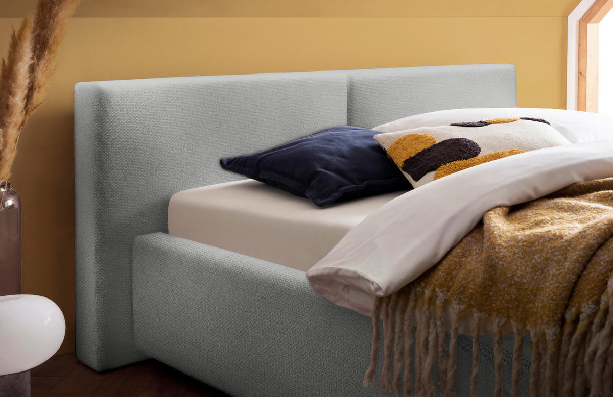 POLSTERBETT 140/200 cm  in Grau  - Grau, Basics, Textil (140/200cm) - Boxxx