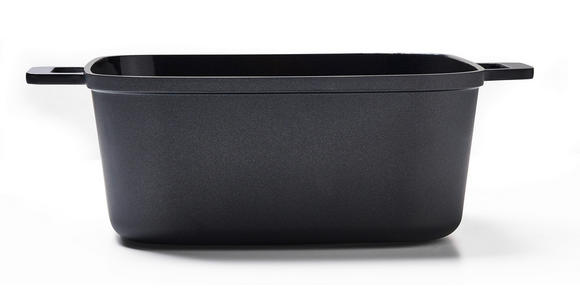 SERVIERPFANNE Greblon®-Antihaftbeschichtung - Klar/Edelstahlfarben, Basics, Glas/Metall (24/24/10,5cm) - Homeware Profession.
