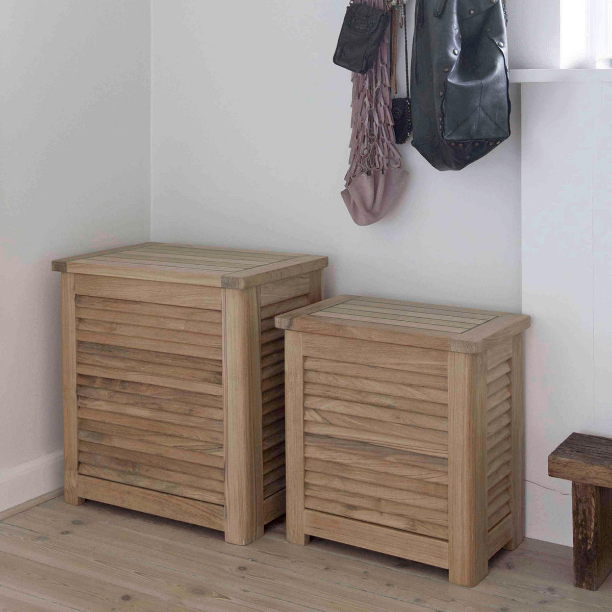 TRUHE - Teakfarben, Romantik / Landhaus, Holz (45/48/31cm) - MID.YOU