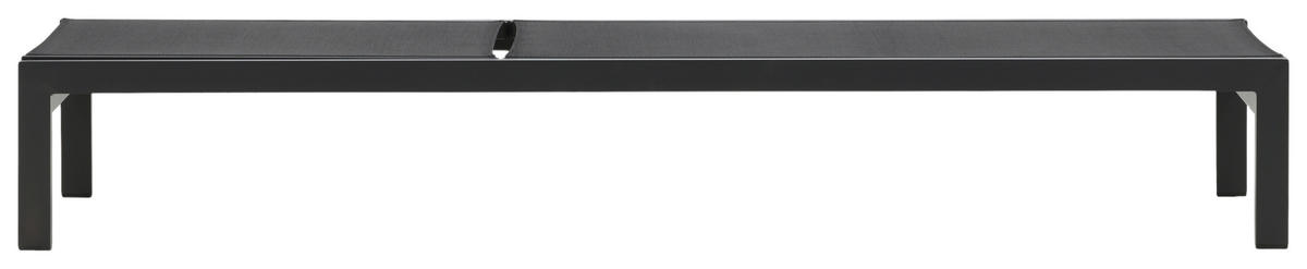 SONNENLIEGE 60/30/195 cm  - Schwarz, KONVENTIONELL, Metall (60/30/195cm) - Gardenson