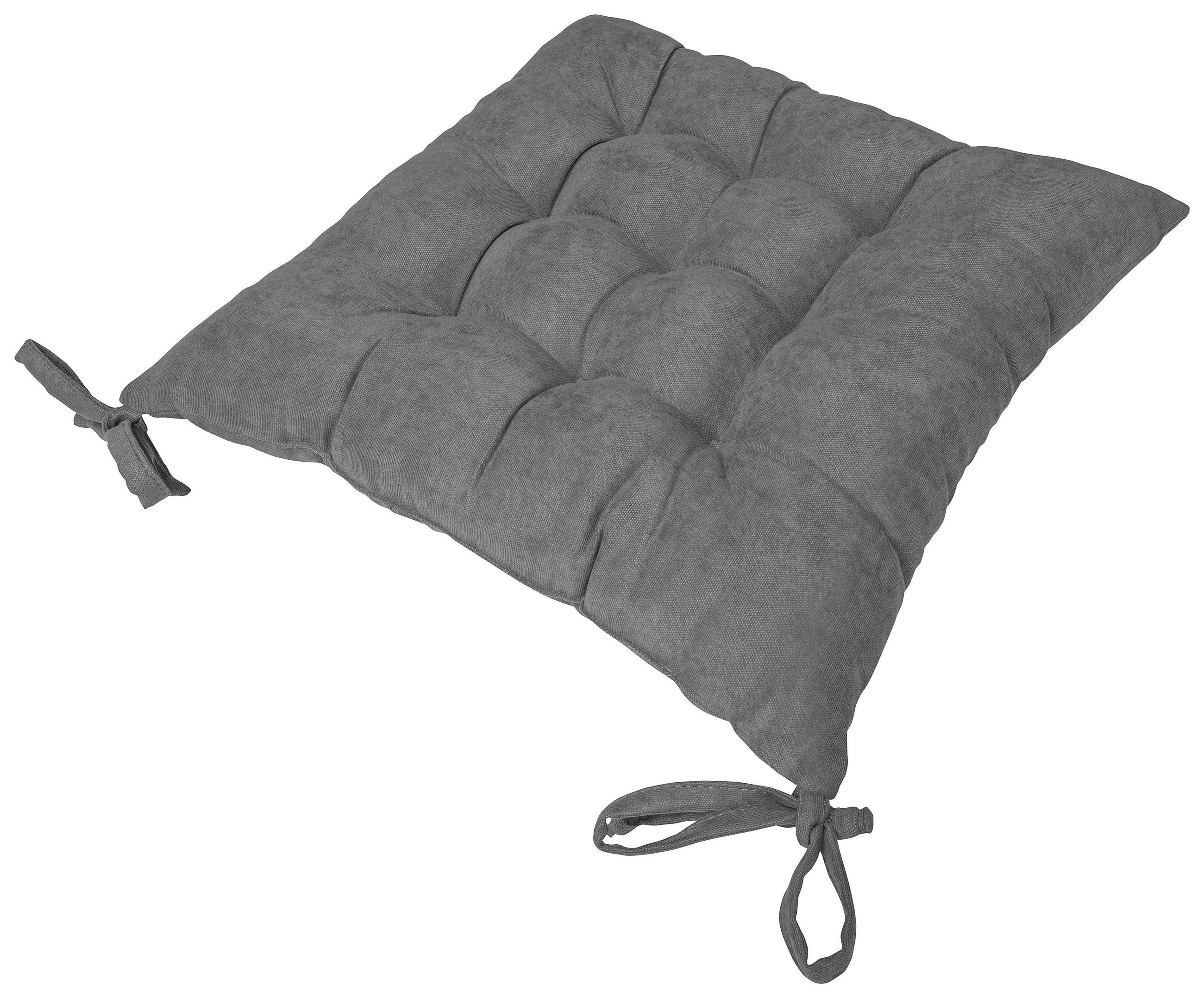 JASTUK ZA SEDENJE siva 40/40 cm  - siva, Konvencionalno, tekstil (40/40cm) - Novel