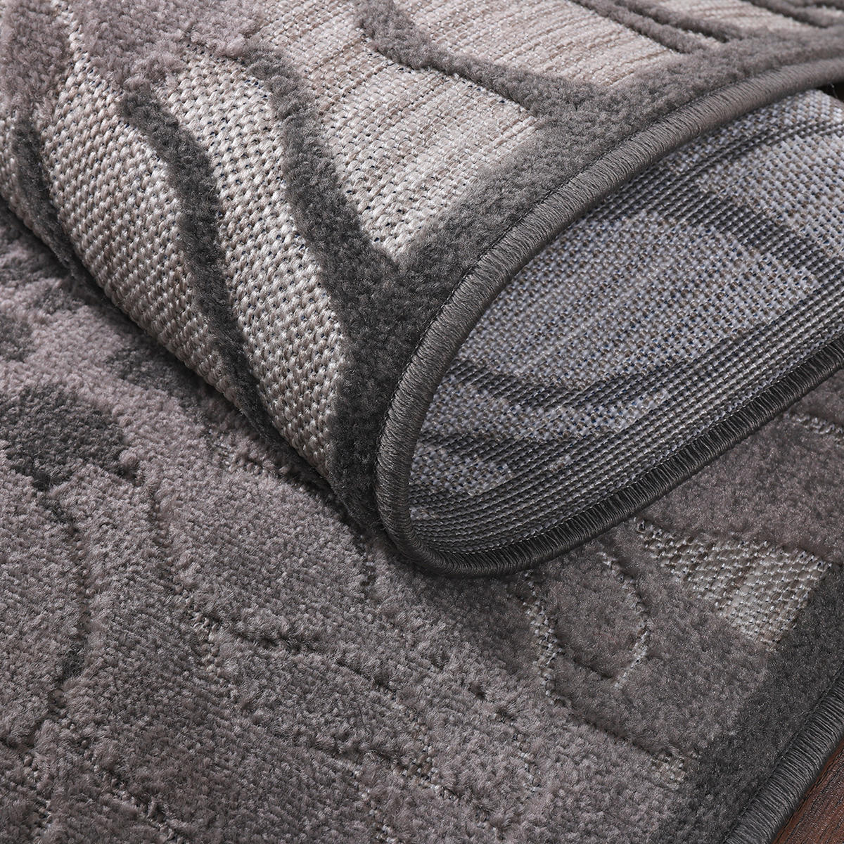 OUTDOORTEPPICH 240/330 cm Floral Grau, Hellgrau  - Hellgrau/Grau, LIFESTYLE, Kunststoff/Textil (240/330cm) - Novel