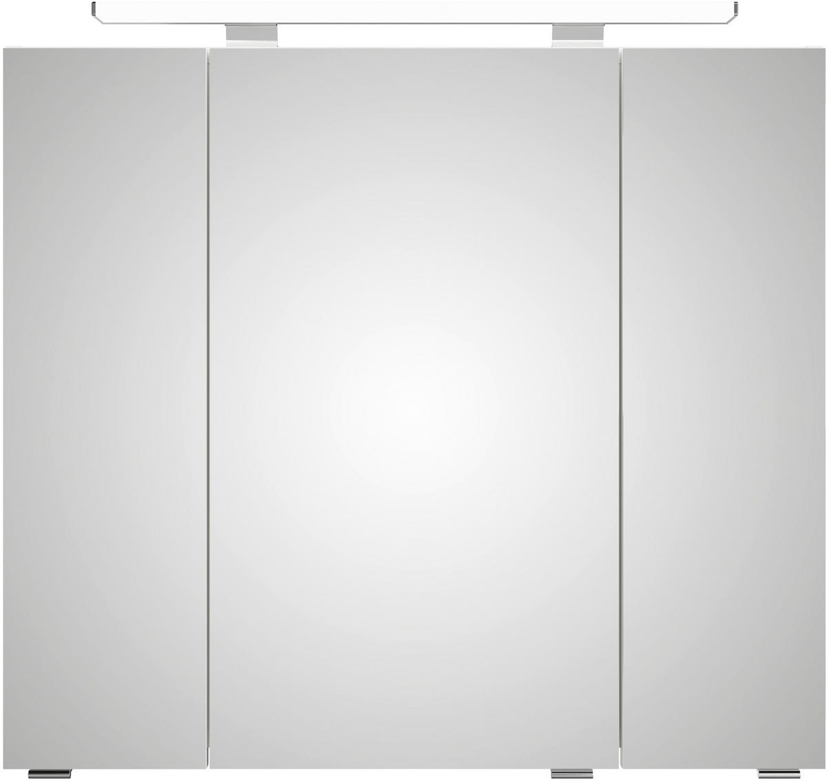 BADEZIMMER 3-teilig  in 84 cm  - Chromfarben/Weiß Hochglanz, MODERN, Glas/Keramik (84cm) - Sadena