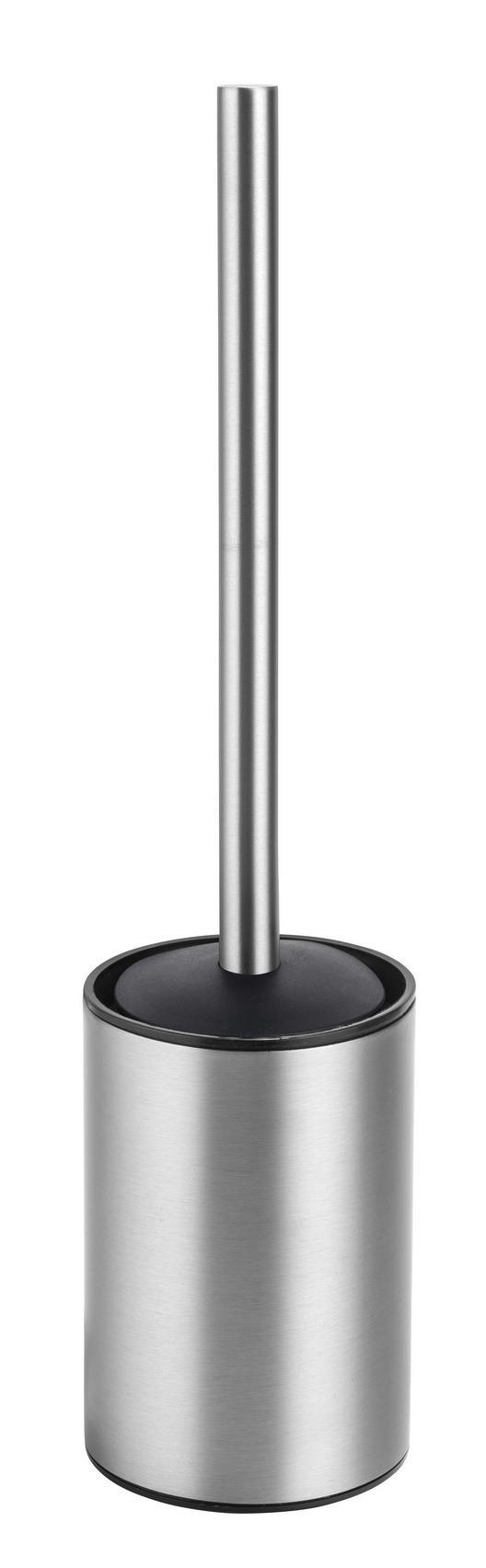 WC-BÜRSTENGARNITUR - Edelstahlfarben/Schwarz, KONVENTIONELL, Kunststoff/Metall (9/37/9cm) - Wenko