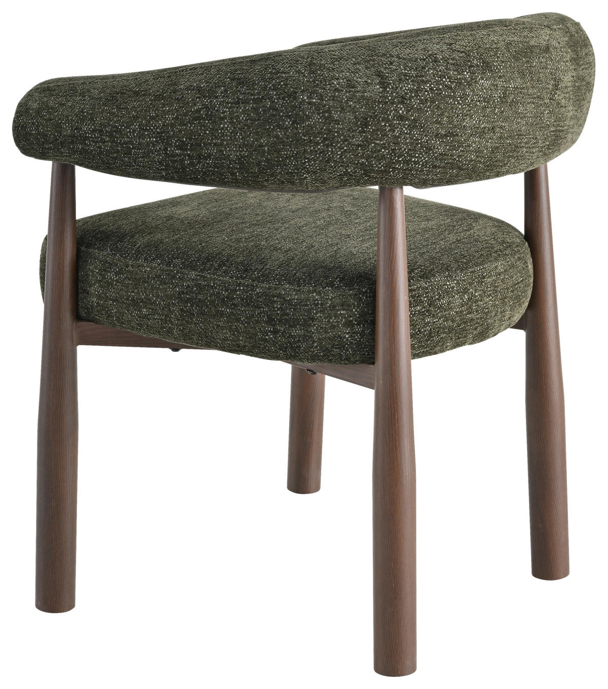 ARMLEHNSTUHL   Webstoff  Grün, Walnussfarben  - Walnussfarben/Grün, MODERN, Textil/Metall (61/75/61cm) - Livetastic