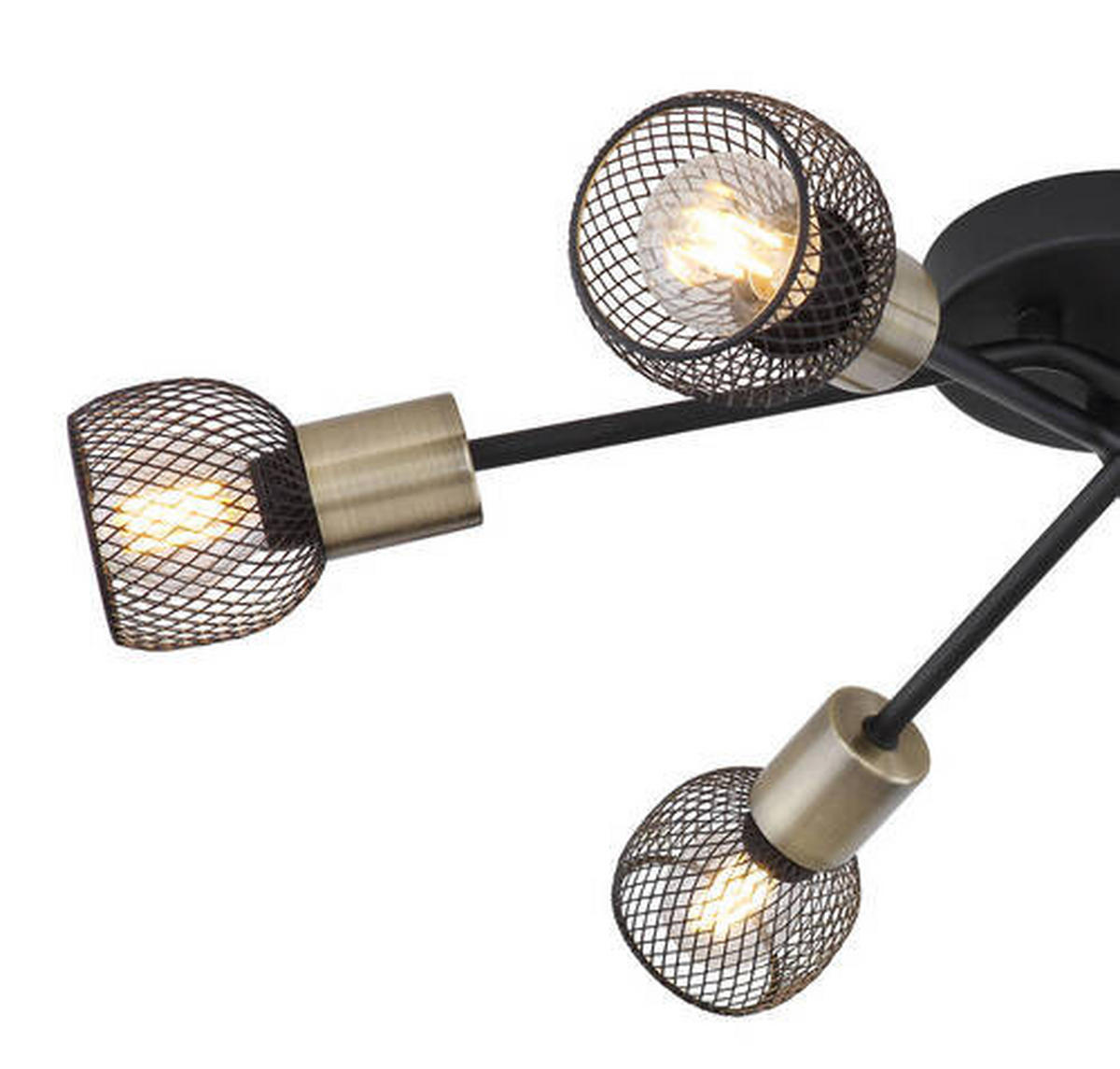 STROPNÍ SVÍTIDLO, 60/18 cm  - černá, Basics, kov (60/18cm) - Globo