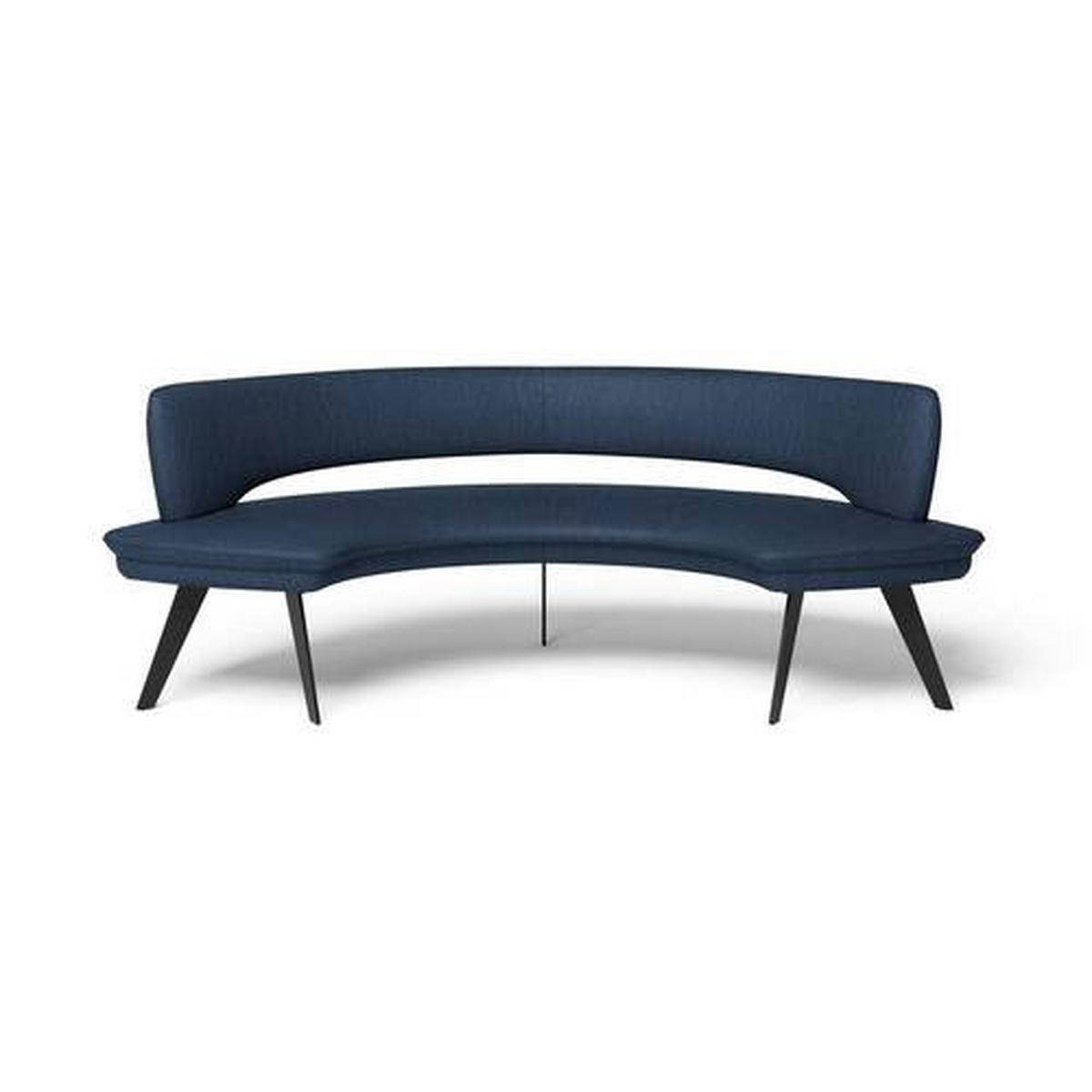 SITZBANK 238/84/154 cm Echtleder Blau Metall  - Blau/Schwarz, Design, Leder/Metall (238/84/154cm) - Joop!