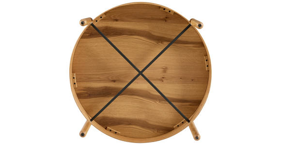 COUCHTISCH Eiche furniert, massiv 77/77/39 cm rund Eichefarben  - Eichefarben, Design, Holz/Holzwerkstoff (77/77/39cm) - Ambia Home