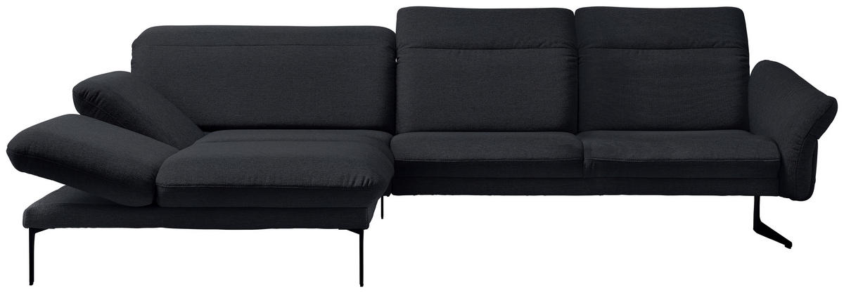 ECKSOFA  in Webstoff Dunkelblau  203/299 cm  - Anthrazit/Dunkelblau, Design, Textil/Metall (203/299cm) - Himolla