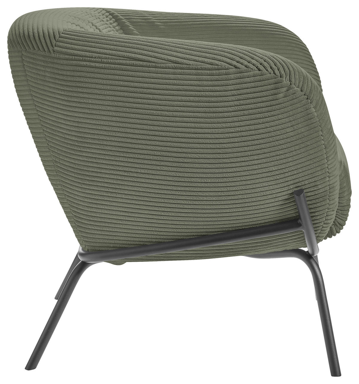 COCKTAILSESSEL Cord Olivgrün  - Olivgrün, Design, Textil (79/71/74cm) - Lomoco