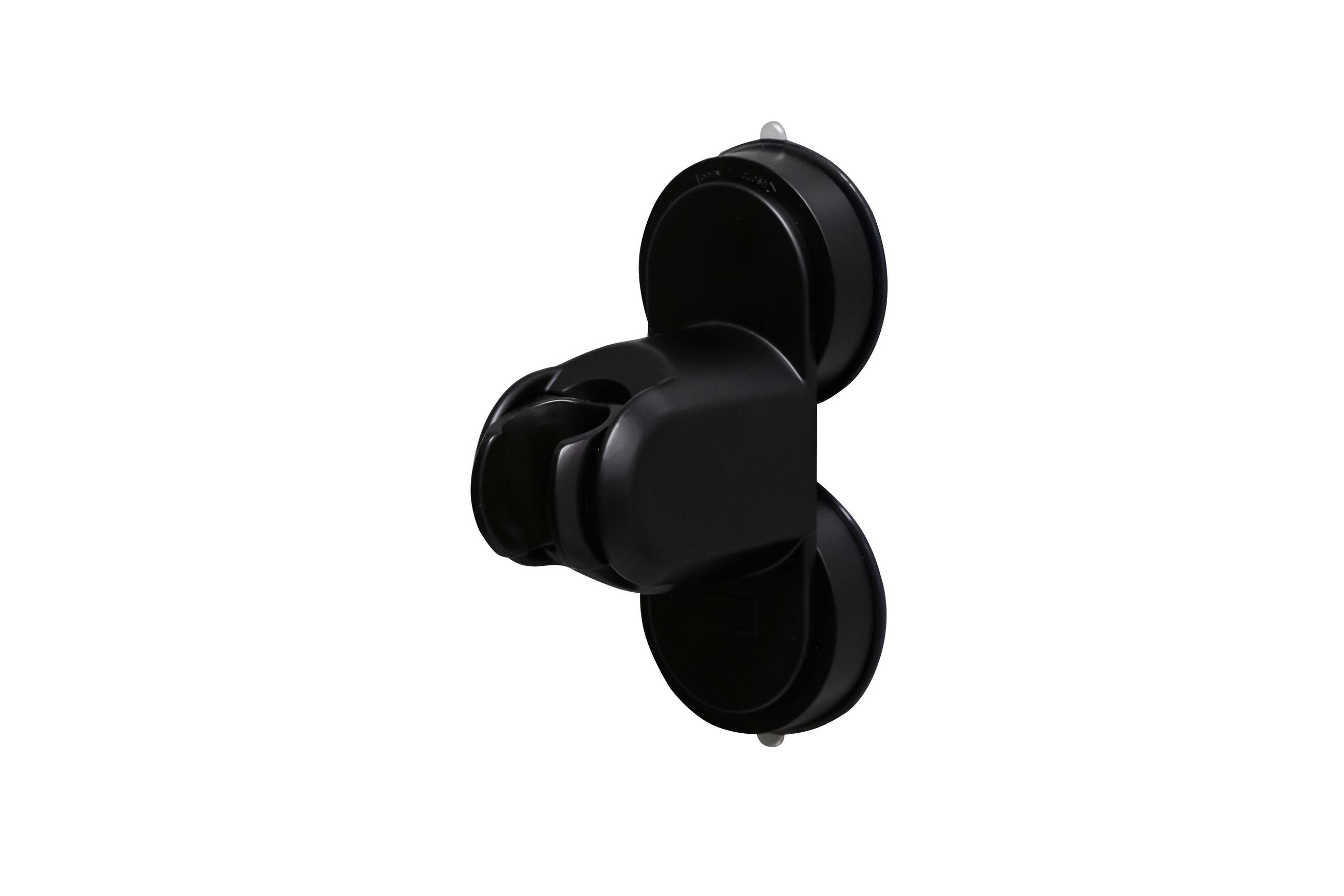 BRAUSEHALTERUNG   - Schwarz, Basics, Kunststoff (6,5/14,6/10cm) - Sadena