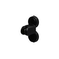 BRAUSEHALTERUNG   - Schwarz, Basics, Kunststoff (6,5/14,6/10cm) - Sadena