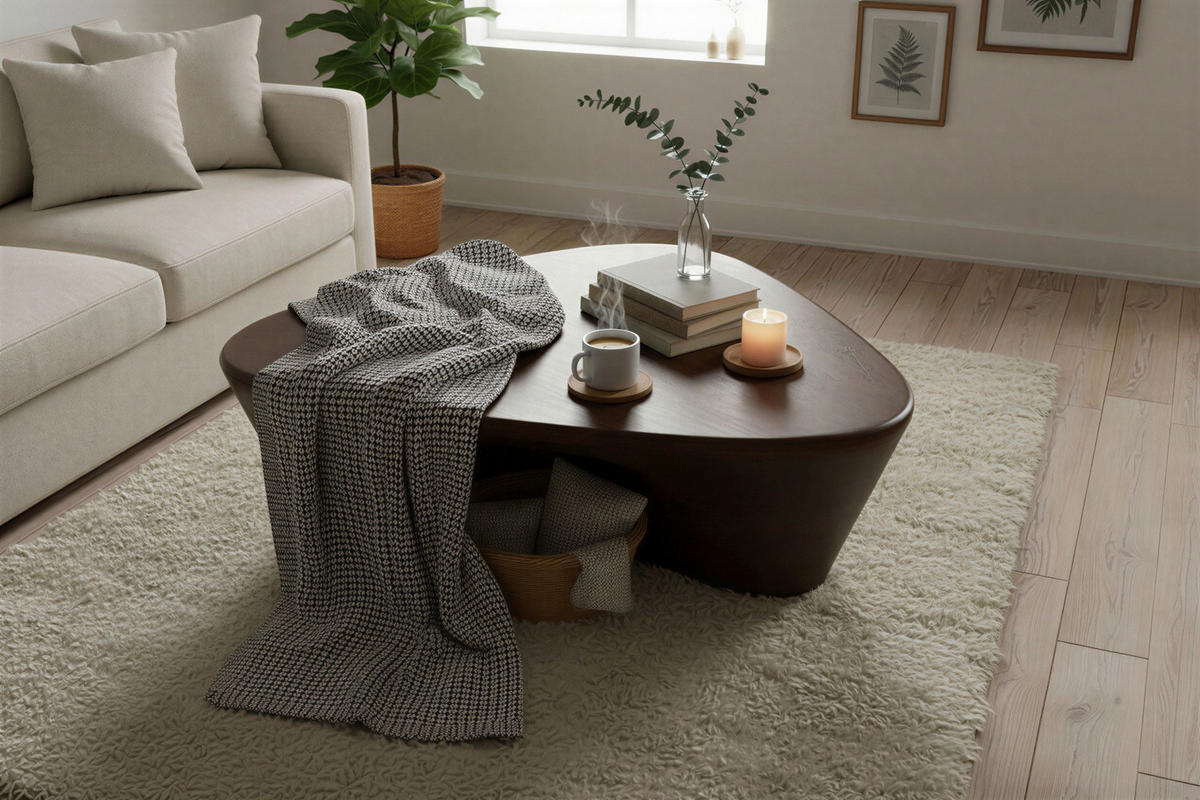 COUCHTISCH Mangoholz massiv 107/78/30 cm dreieckig Braun  - Braun, Design, Holz (107/78/30cm) - MID.YOU