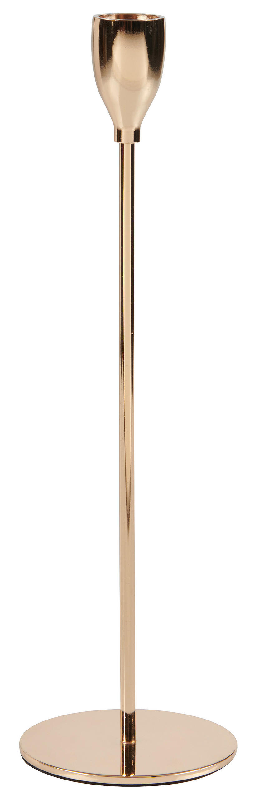 STABKERZENHALTER - Goldfarben, Basics, Metall (8/27cm) - Ambia Home
