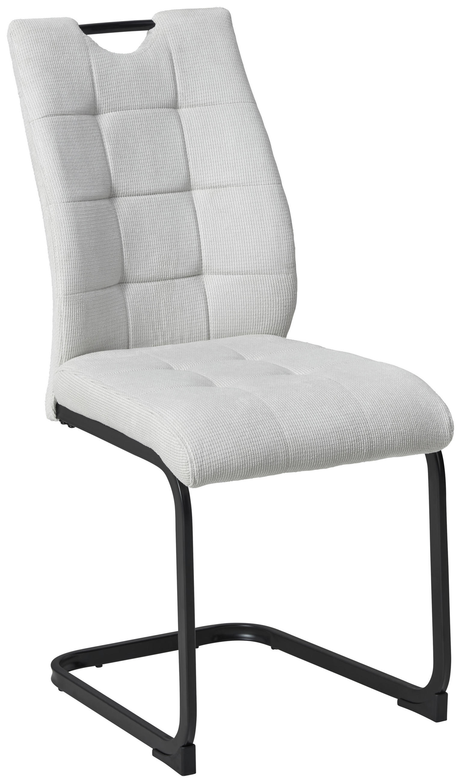 SCHWINGSTUHL  in Eisen Mikrofaser  - Beige/Schwarz, LIFESTYLE, Textil/Metall (44/96/59cm) - MID.YOU