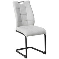 SCHWINGSTUHL  in Eisen Mikrofaser  - Beige/Schwarz, LIFESTYLE, Textil/Metall (44/96/59cm) - MID.YOU