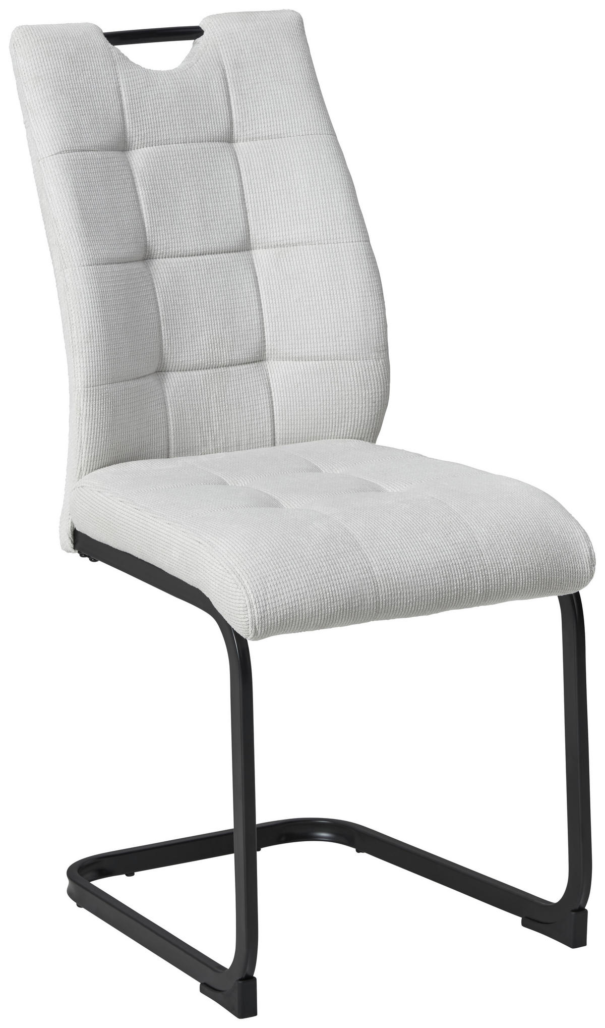 SCHWINGSTUHL  in Eisen Mikrofaser  - Beige/Schwarz, LIFESTYLE, Textil/Metall (44/96/59cm) - MID.YOU