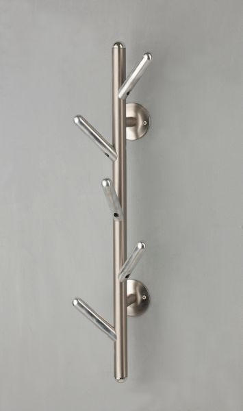 WANDGARDEROBE  in Alufarben, Edelstahlfarben  - Edelstahlfarben/Alufarben, Design, Metall (12/63/16cm)