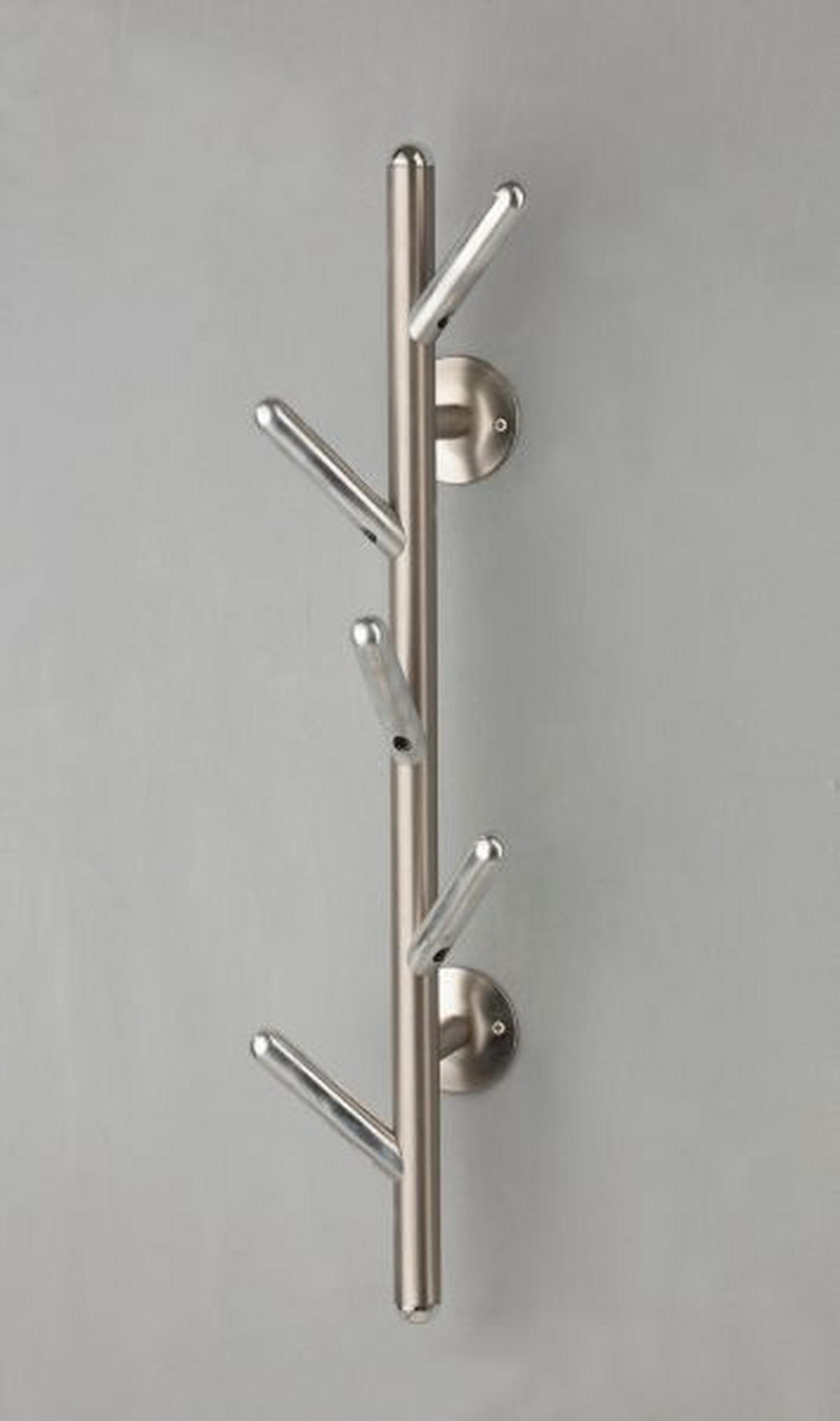WANDGARDEROBE  in Alufarben, Edelstahlfarben  - Edelstahlfarben/Alufarben, Design, Metall (12/63/16cm)