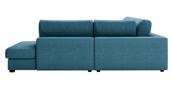 ECKSOFA Blau Cord  - Blau/Schwarz, KONVENTIONELL, Kunststoff/Textil (314/250cm) - Carryhome