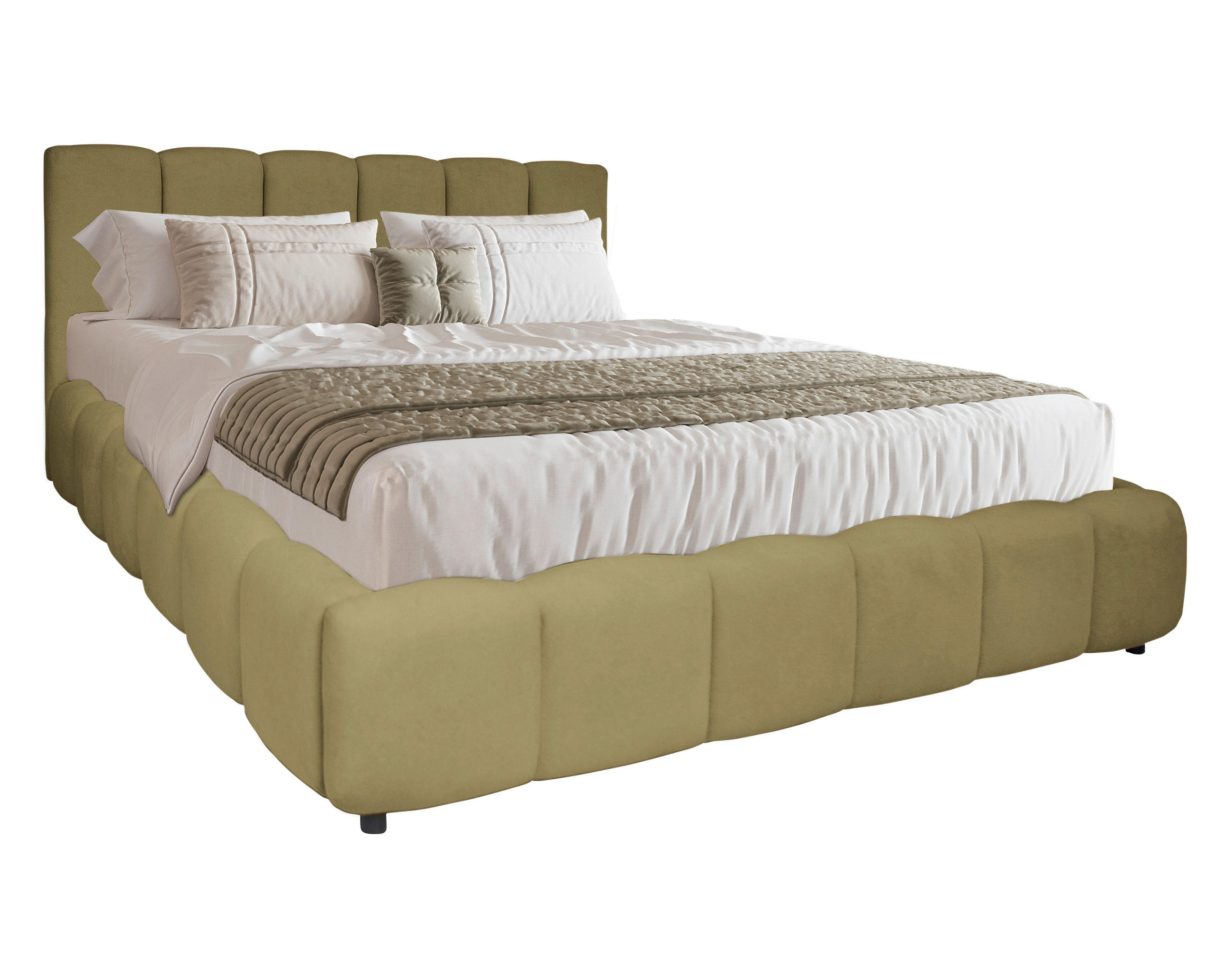 POLSTERBETT Lattenrost, Bettkasten Grün 180/200 cm  - Schwarz/Grün, KONVENTIONELL, Holz/Kunststoff (180/200cm) - Carryhome