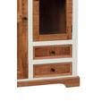 HIGHBOARD Akazie, Mangoholz vollmassiv Naturfarben, Weiß  - Schwarz/Naturfarben, ROMANTIK / LANDHAUS, Glas/Holz (100/128/40cm) - Landscape