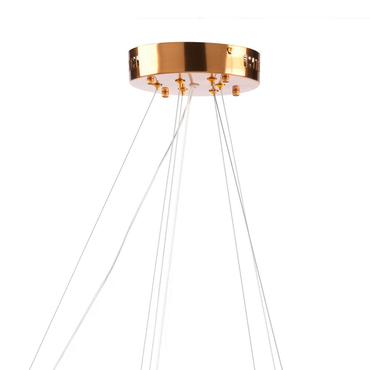 LED-HÄNGELEUCHTE 60/60/110 cm  - Goldfarben, Design, Glas/Metall (60/60/110cm)