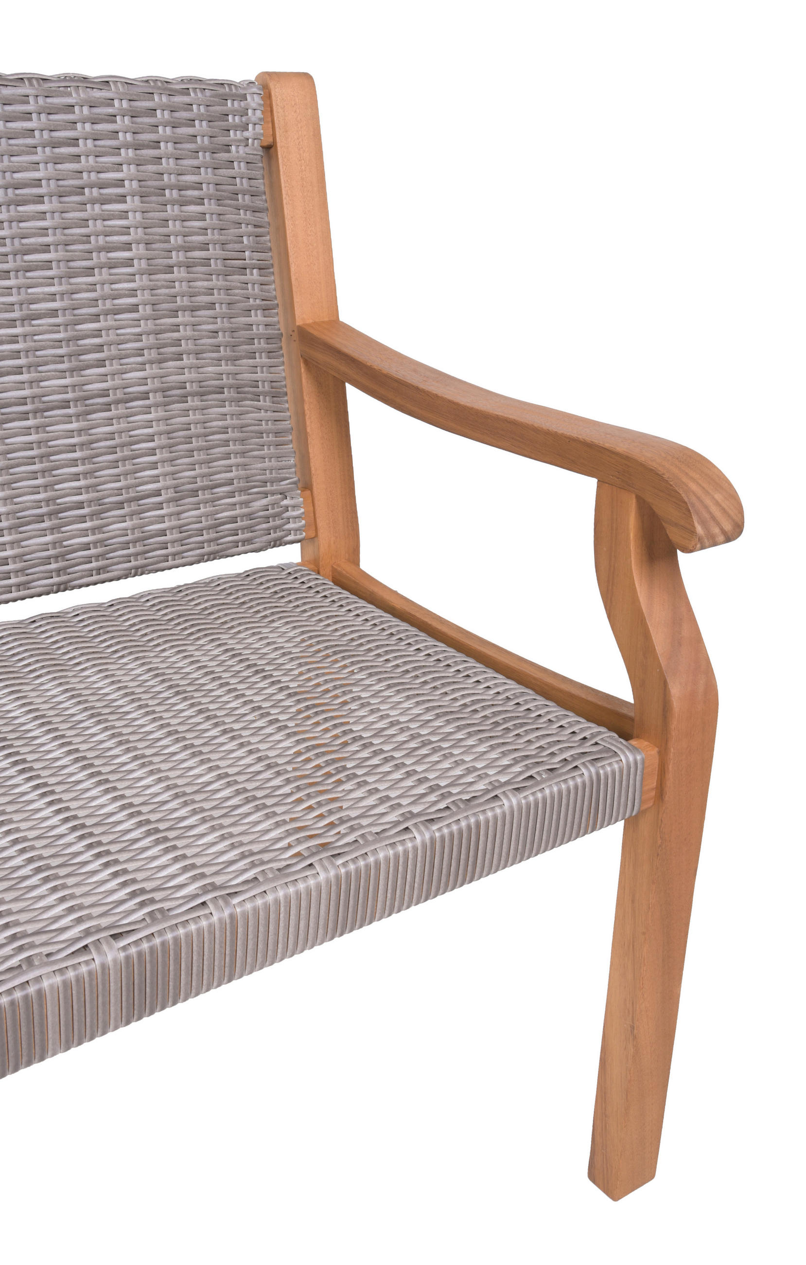 GARTENBANK 60/90/120 cm Eukalyptusholz   - Braun/Grau, MODERN, Holz/Kunststoff (60/90/120cm) - Gardenson