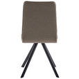 STUHL  in Eisen Flachgewebe Metall, Textil  - Hellbraun/Schwarz, Design, Textil/Metall (48/93/60cm) - Cantus