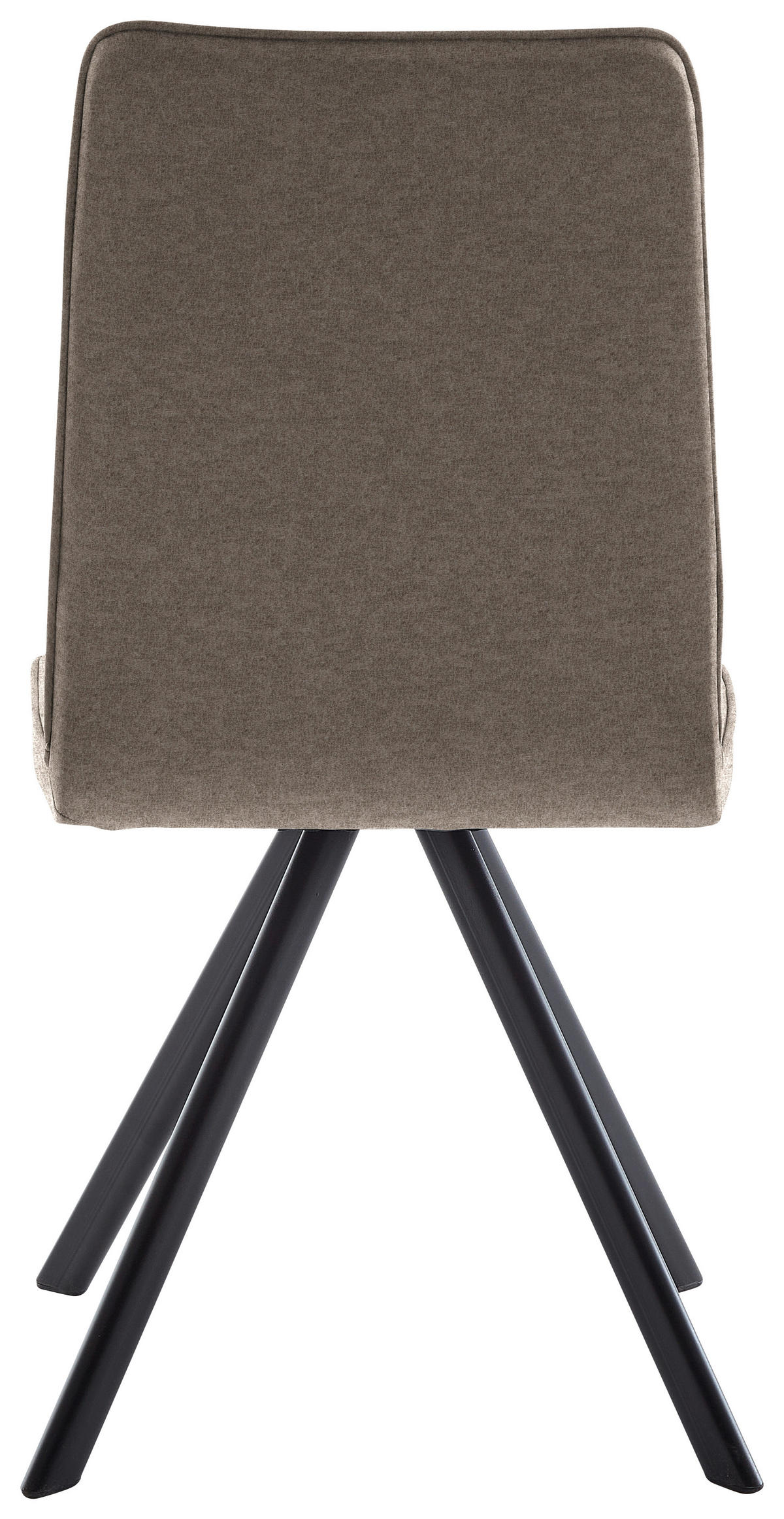 STUHL  in Eisen Flachgewebe  - Hellbraun/Schwarz, Design, Textil/Metall (48/93/60cm) - Cantus