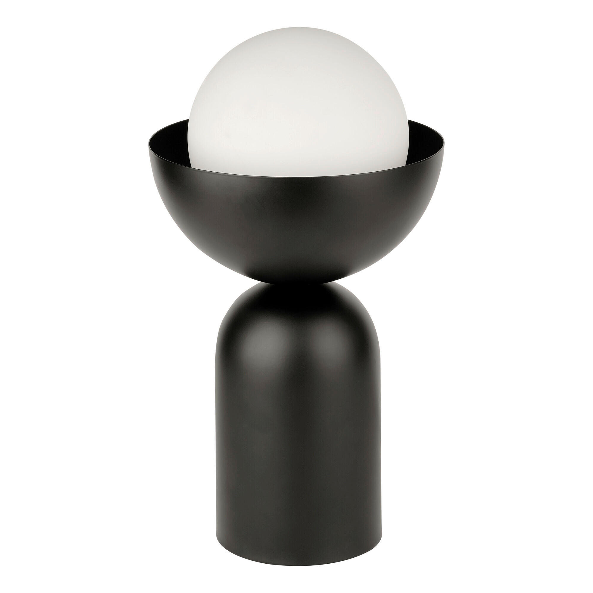 TISCHLEUCHTE 20/36,5 cm   - Schwarz, Basics, Glas/Metall (20/36,5cm) - Osram
