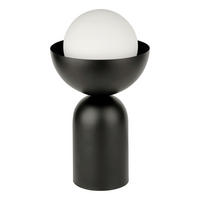 TISCHLEUCHTE 20/36,5 cm   - Schwarz, Basics, Glas/Metall (20/36,5cm) - Osram