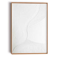 UNIKAT Abstraktes 50/70/3 cm  - Schwarz/Weiß, Basics, Holz (50/70/3cm) - Reinders!