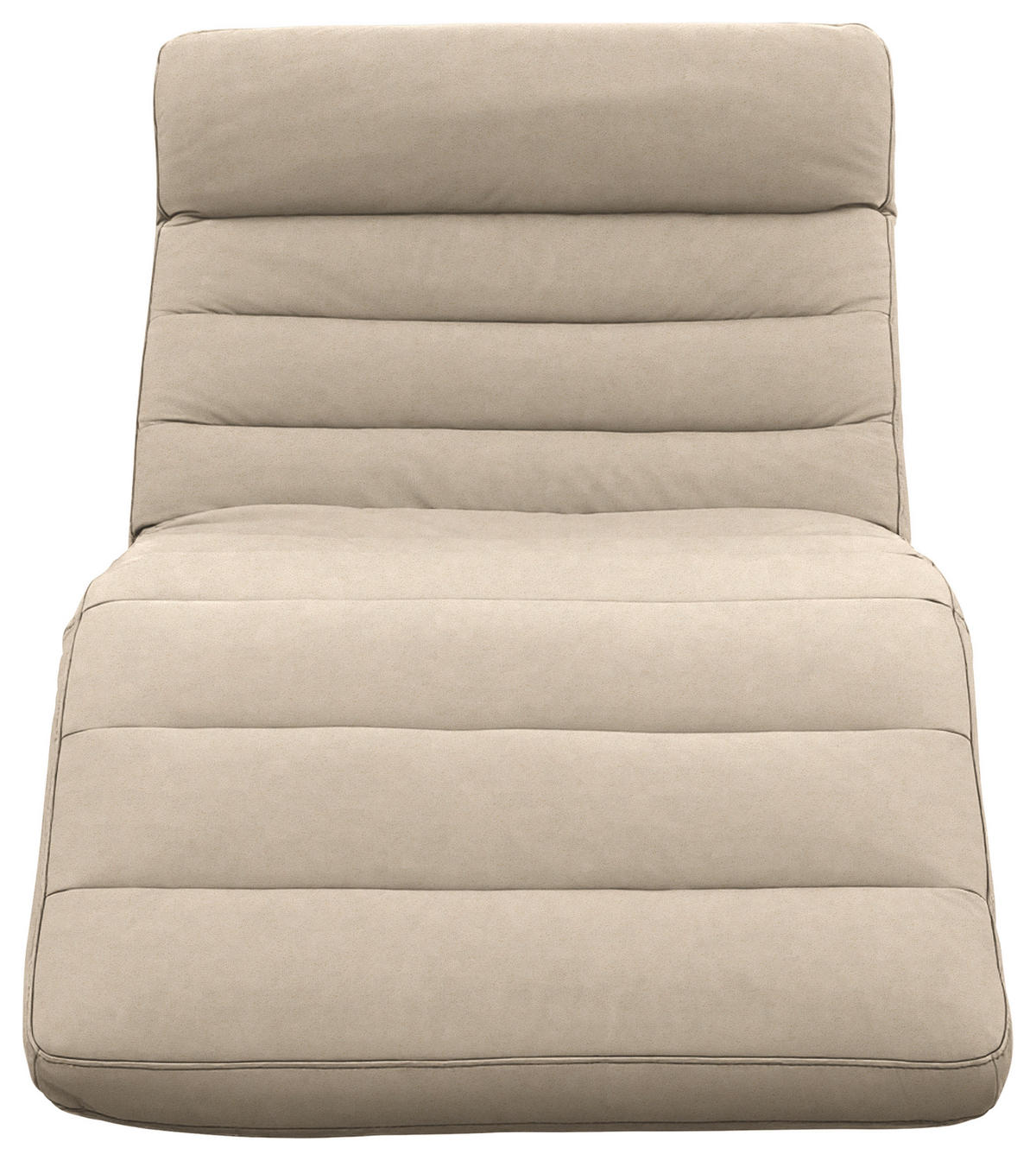 RELAXLIEGE in Mikrofaser Beige  - Beige/Schwarz, Design, Textil/Metall (95/91/170cm) - Chilliano