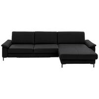 ECKSOFA in Echtleder Schwarz  334/176 cm  - Schwarz, Design, Leder/Metall (334/176cm) - Dieter Knoll