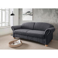 2-SITZER-SOFA in Mikrofaser Anthrazit  - Wildeiche/Anthrazit, Konventionell, Holz/Textil (151/94/80cm) - Livetastic