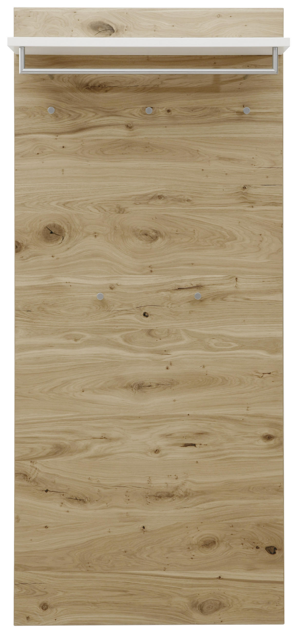 GARDEROBENPANEEL Balkeneiche furniert Weiß, Eichefarben - Eichefarben/Weiß, Design, Holz (80/183/27cm) - Dieter Knoll