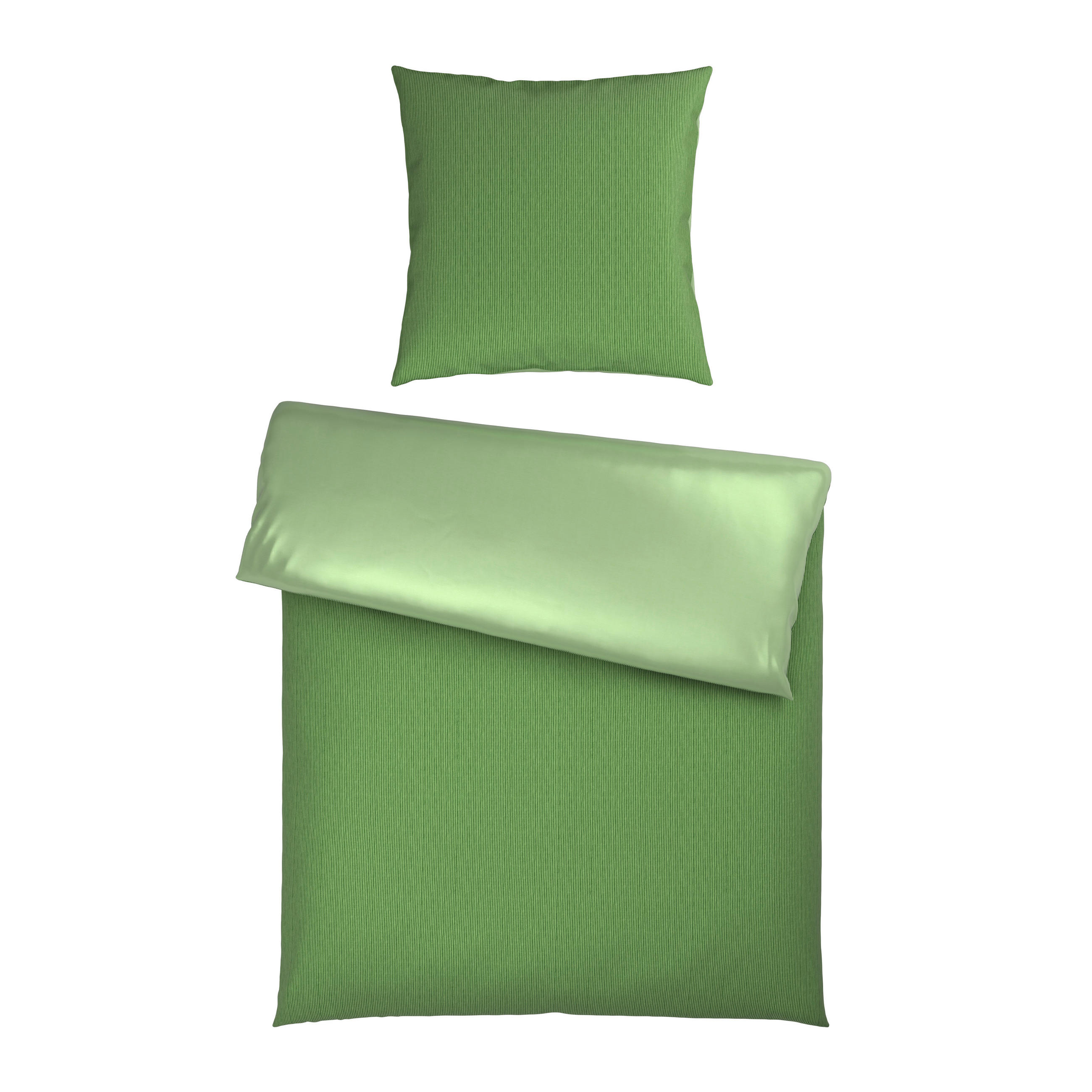 WENDEBETTWÄSCHE Satin 155/220 cm  - Hellgrün, Textil (155/220cm) - Bio:Vio