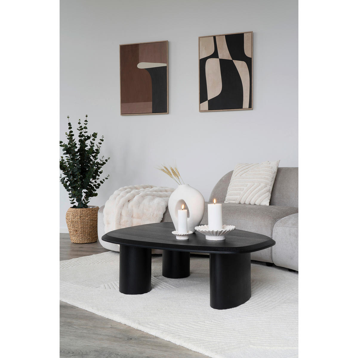 BILD Abstraktes  - Beige/Braun, Design, Holz/Kunststoff (50/70/2.5cm)