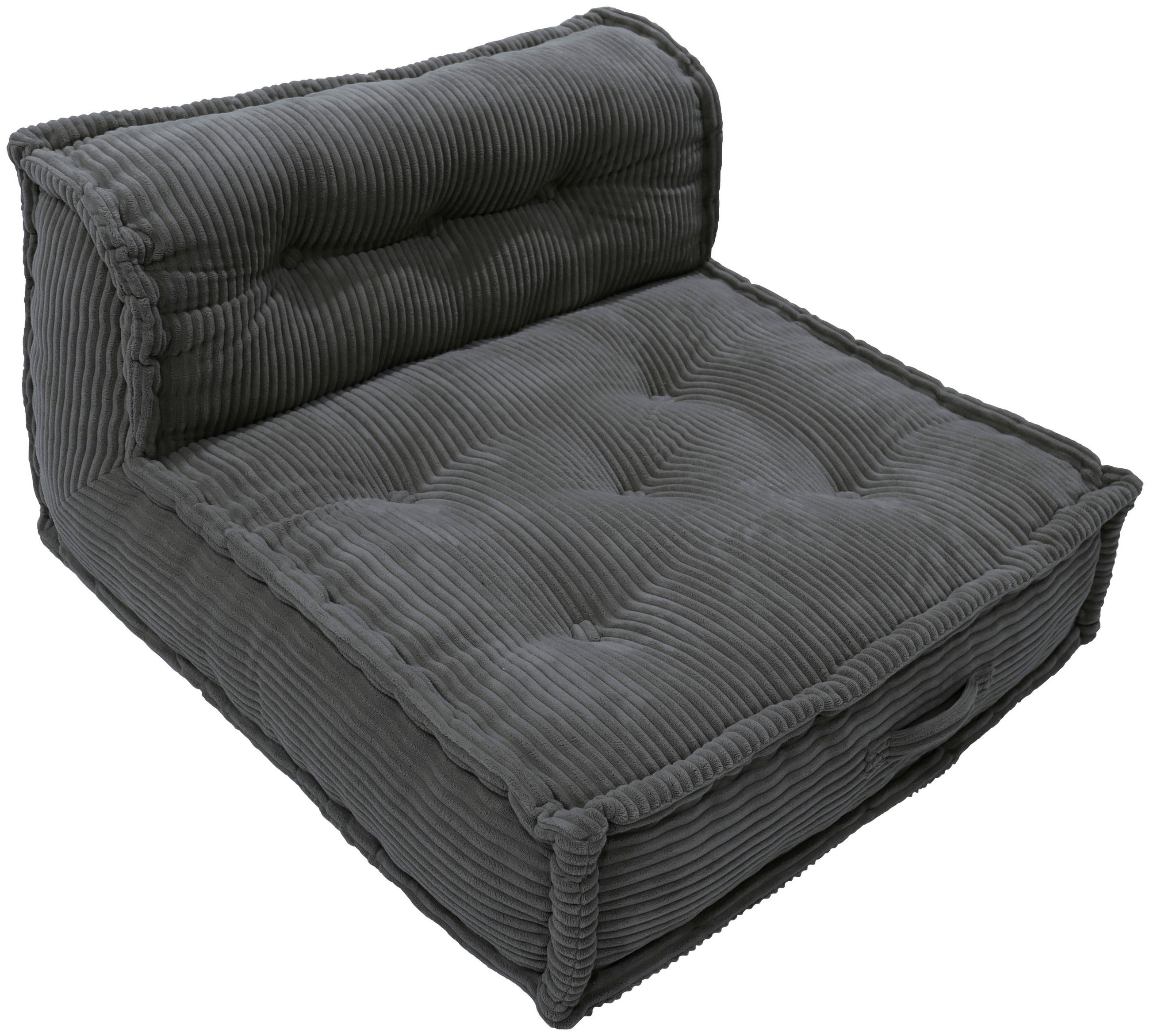 SOFAELEMENT in Cord Grau  - Grau, Design, Textil (80/43/80cm) - P & B