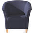 SESSEL Webstoff Dunkelblau - Buchefarben/Dunkelblau, KONVENTIONELL, Holz/Textil (80/79/76cm) - NOVEL