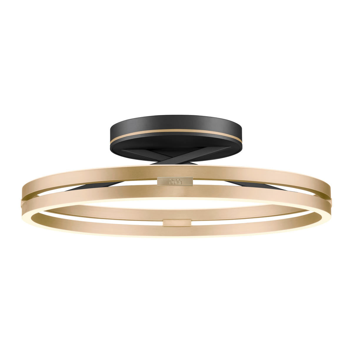 LED-DECKENLEUCHTE 60/60/17.8 cm  - Messingfarben/Schwarz, Design, Kunststoff/Metall (60/60/17.8cm) - Neuhaus PURE